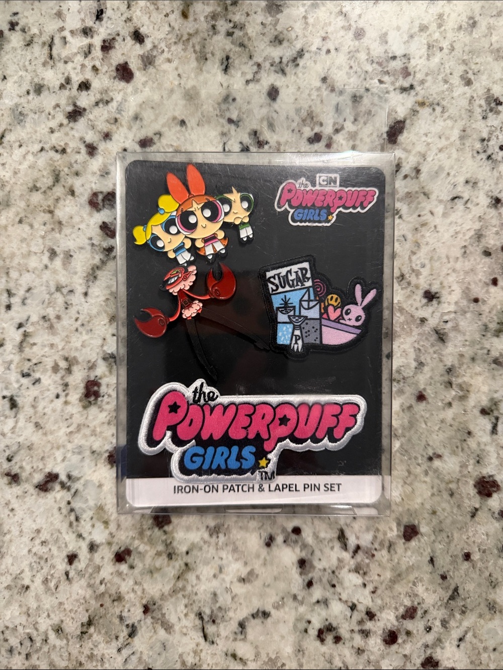 Powerpuff Girls Iron-On Patch & Lapel Pin Set